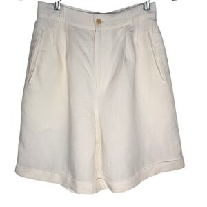 Vintage Banana Republic Linen Blend Shorts Sz 4 European Vacation Italian Made